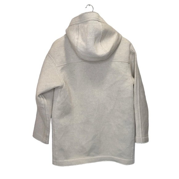 Add Down Cream Wool Hooded Jacket Size 4 Neutral Minimalist - Picture 2 of 16